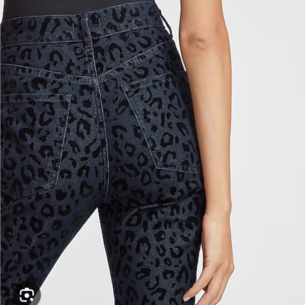Express leopard pattern jeans